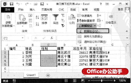 excel單元格下拉選項 為Excel 2013單元格添加下拉列表的方法