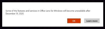 微軟將結(jié)束 Windows 版 Office Lens 的支持