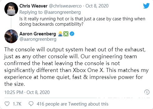 微軟自曝 Xbox Series X 散熱： 很安靜，與 Xbox One X 沒有明顯區(qū)別