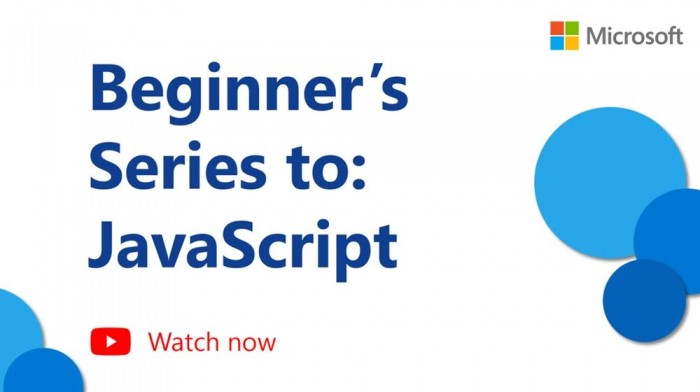 微軟放出51課時(shí)的免費(fèi)JavaScript實(shí)戰(zhàn)教學(xué)視頻