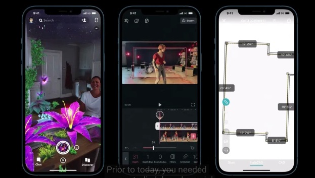 Snapchat 成為第一款使用蘋果 iPhone 12 Pro 激光雷達(dá)技術(shù)的應(yīng)用:AR 物體更逼真