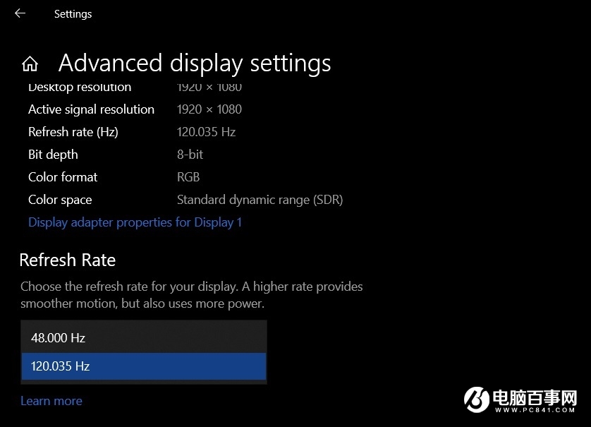 Win10 可在設置中更改顯示器刷新率，開始菜單搜索體驗改進