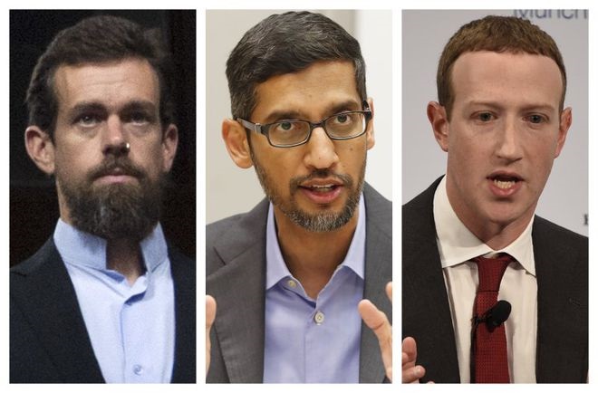 Facebook、谷歌以及 Twitter CEO 自愿 28 日前往國會參加聽證會