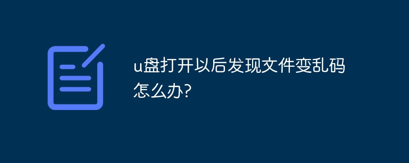 u盤打開以后發(fā)現(xiàn)文件變亂碼怎么辦?