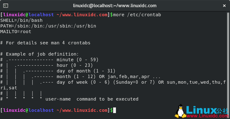 圖解 Linux下at延時任務(wù)和crontab定時任務(wù)命令