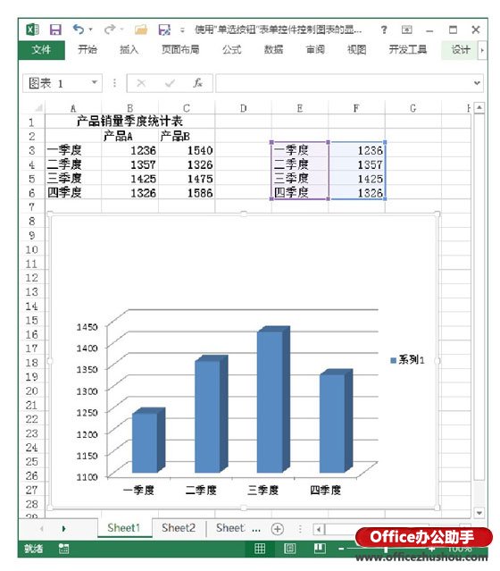 excel表格選項(xiàng)按鈕 在Excel表格中使用“選項(xiàng)按鈕”控件控制圖表顯示的方法