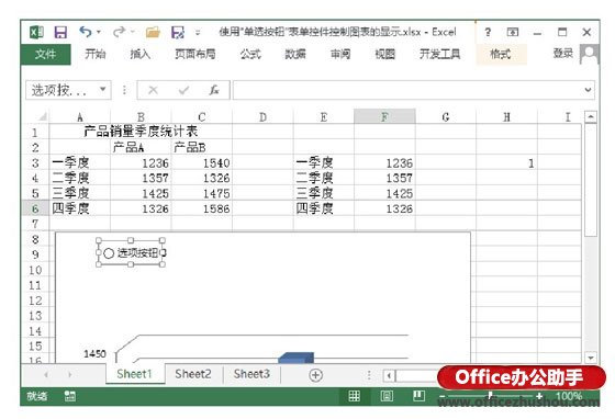 excel表格選項(xiàng)按鈕 在Excel表格中使用“選項(xiàng)按鈕”控件控制圖表顯示的方法