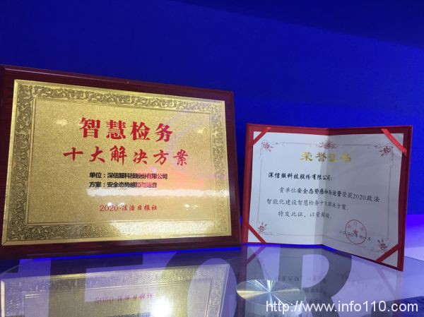 深信服安全態(tài)勢(shì)感知與運(yùn)營(yíng)方案，獲評(píng)“智慧檢務(wù)十大解決方案”