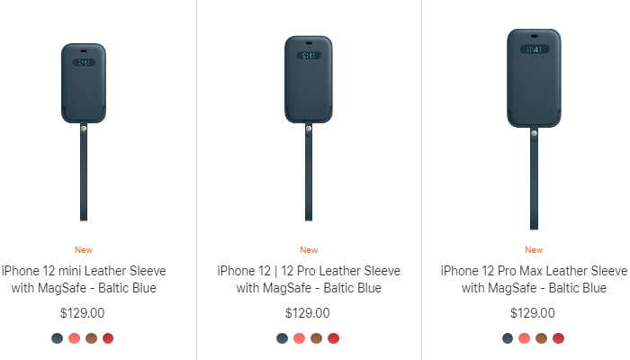 蘋果開售適用于iPhone 12系列機型的MagSafe皮革保護套