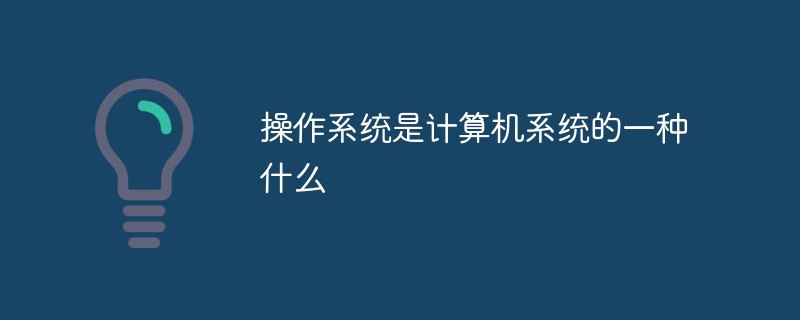 操作系統(tǒng)是計算機(jī)系統(tǒng)的一種什么