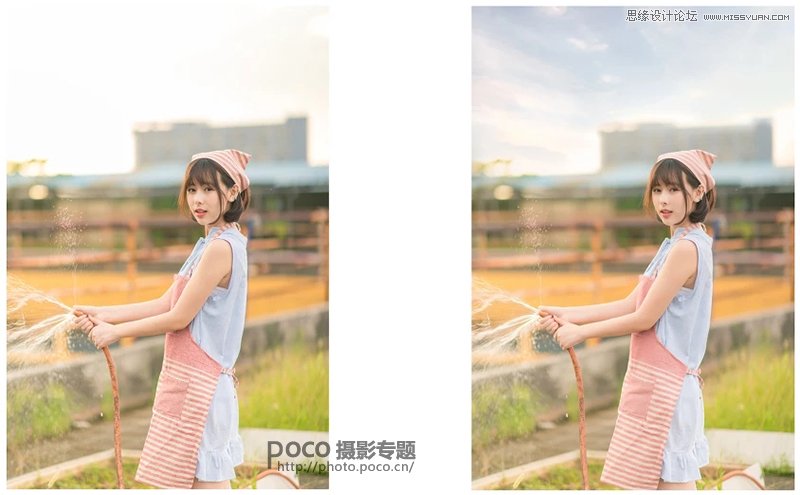 用PS調(diào)出外景人像照片甜美日系暖色調(diào)