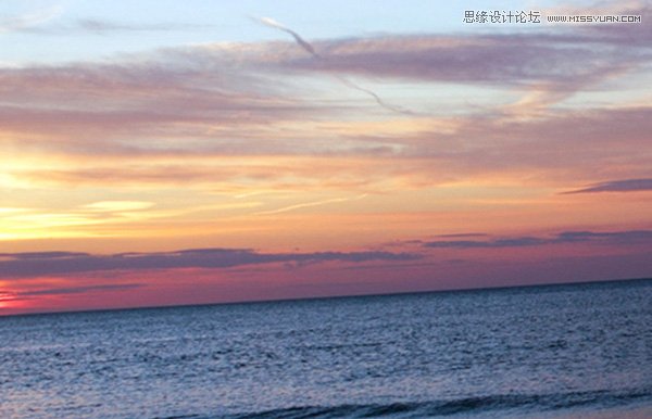 ps給人像照片添加唯美的夕陽景色
