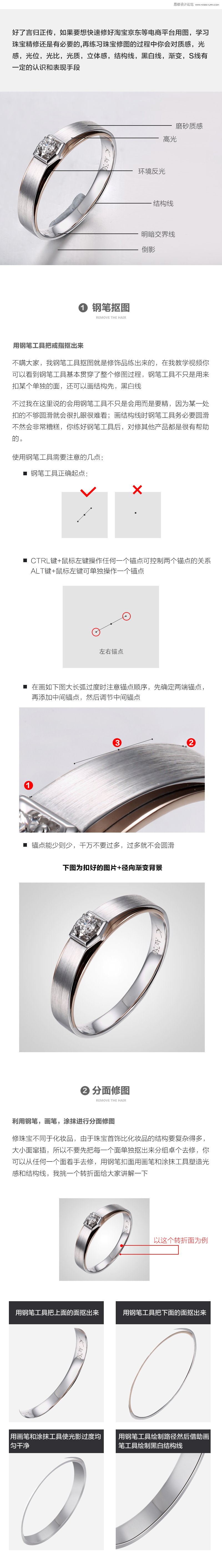 ps詳細(xì)解析鉆石戒指后期金屬質(zhì)感修復(fù)