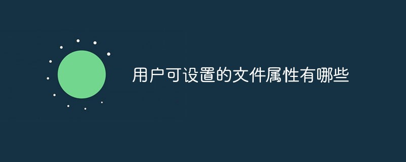 用戶可設置的文件屬性有哪些