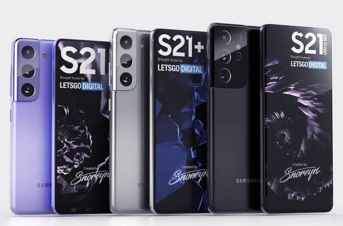 LetsGoDigital分享三星Galaxy S21系列全家桶渲染圖