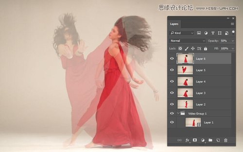 ps合成創(chuàng)意風格的人像幻影效果