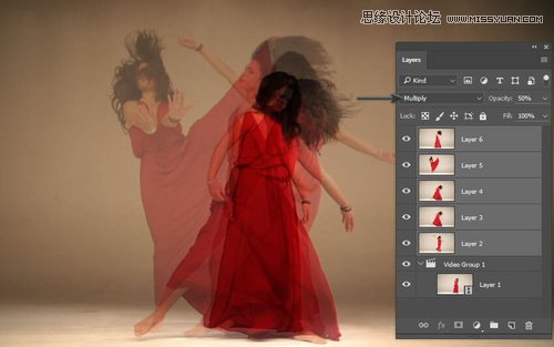 ps合成創(chuàng)意風格的人像幻影效果