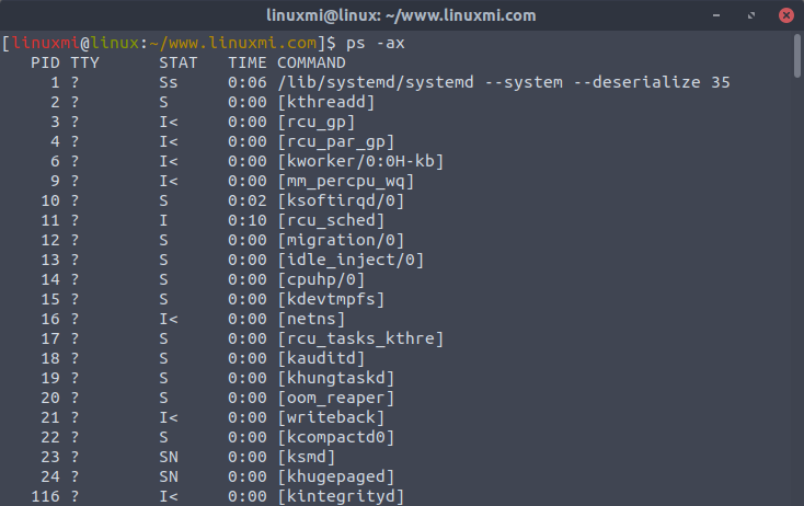 Linux常用命令 ps 入門基礎(chǔ)教程