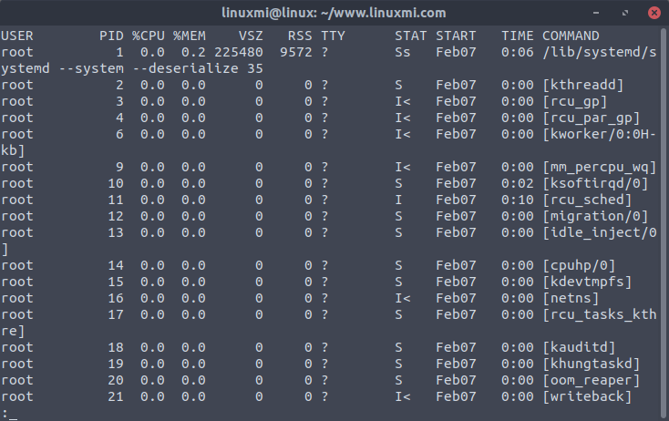 Linux常用命令 ps 入門基礎(chǔ)教程