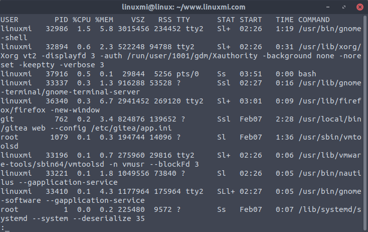 Linux常用命令 ps 入門基礎(chǔ)教程