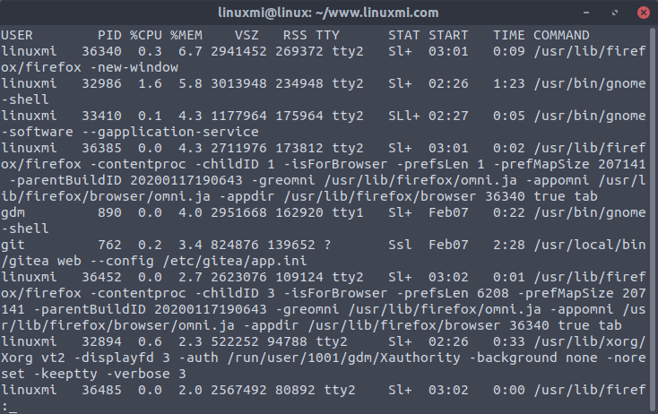 Linux常用命令 ps 入門基礎(chǔ)教程