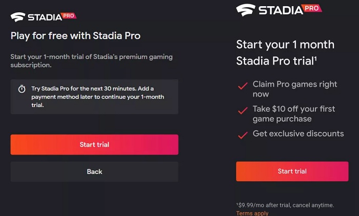 谷歌將為玩家提供半小時(shí)的Stadia Pro免費(fèi)試用體驗(yàn)