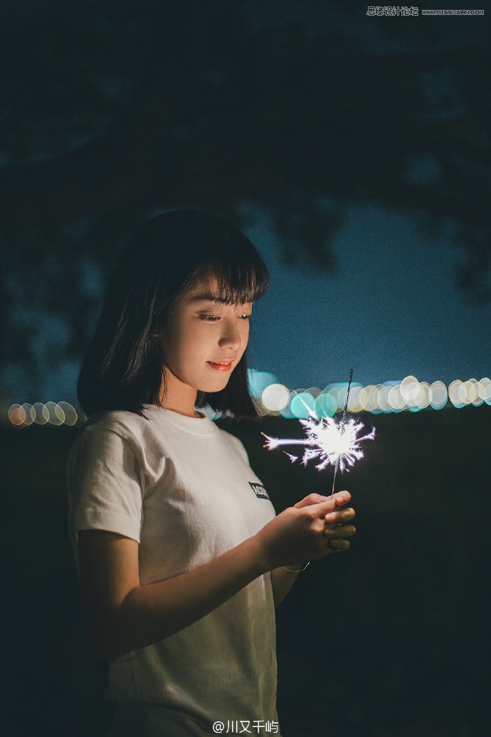 ps制作夜景人像后期電影膠片效果