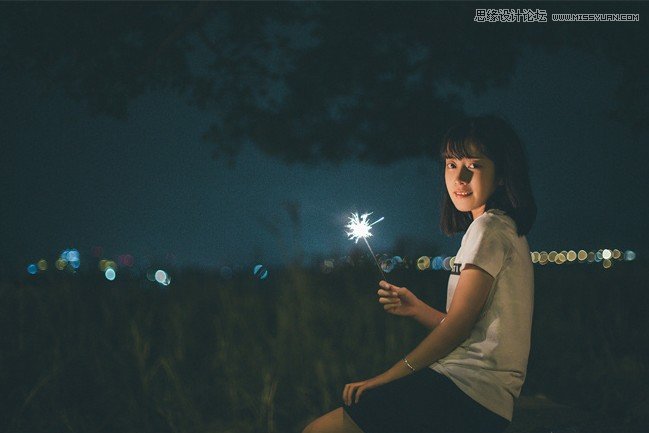 ps制作夜景人像后期電影膠片效果
