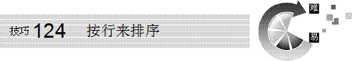excel排序Excel按行來排序