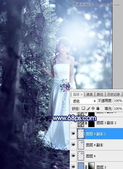 ps調(diào)出外景新娘照片唯美逆光效果