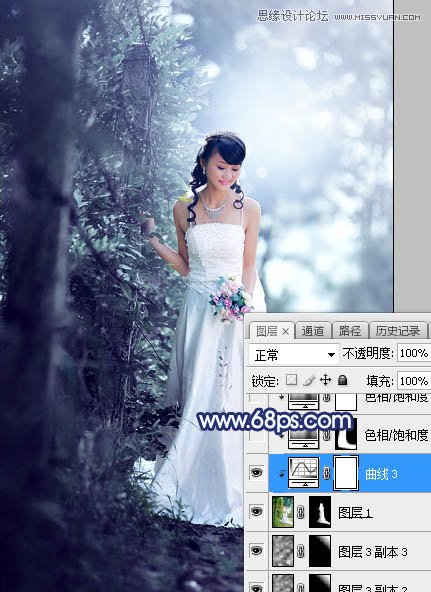 ps調(diào)出外景新娘照片唯美逆光效果