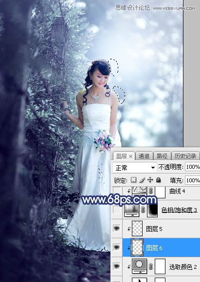 ps調(diào)出外景新娘照片唯美逆光效果