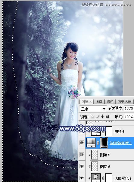 ps調(diào)出外景新娘照片唯美逆光效果