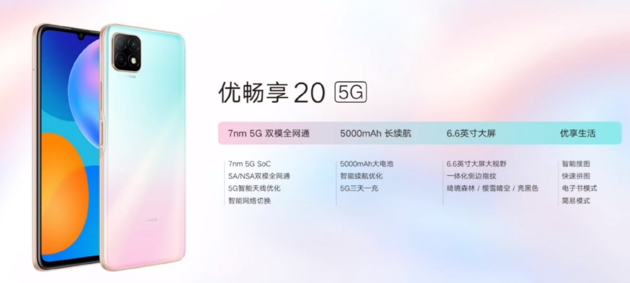聯(lián)通優(yōu)暢享 20/20 Plus 正式發(fā)布：天璣 720 處理器，1699/2299 元起