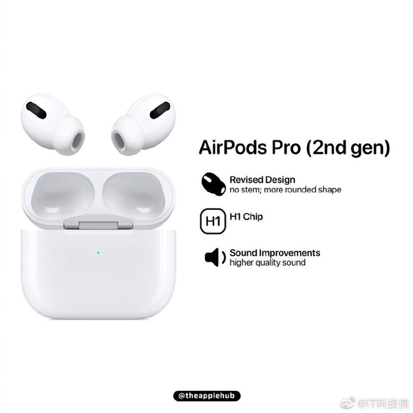 蘋果再次改變產(chǎn)品形態(tài)!新AirPods Pro渲染圖曝光:耳機柄被削沒了
