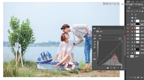 ps調(diào)出外景婚紗照片韓式清新效果