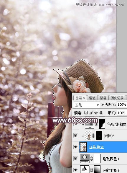 PS調(diào)出外景人像甜美逆光藝術(shù)效果