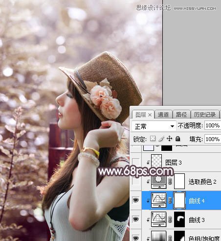 PS調(diào)出外景人像甜美逆光藝術(shù)效果