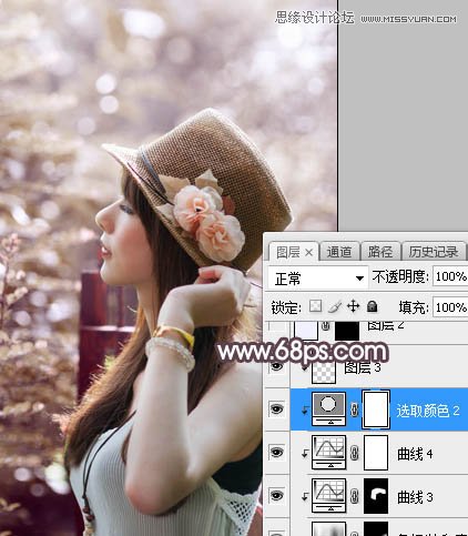 PS調(diào)出外景人像甜美逆光藝術(shù)效果