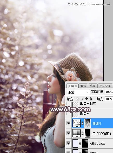 PS調(diào)出外景人像甜美逆光藝術(shù)效果