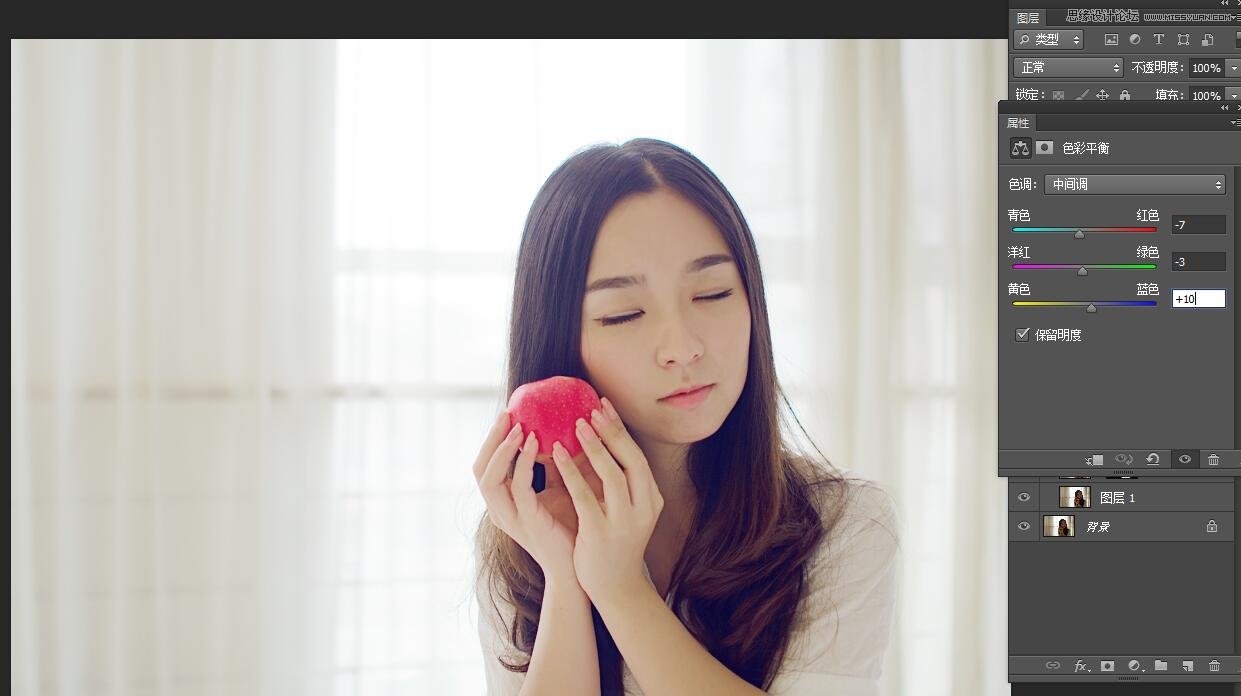 PS調(diào)出室內(nèi)曝光不足人像甜美膚色