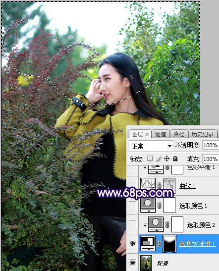 ps給外景美女人像添加夕陽(yáng)光效美景