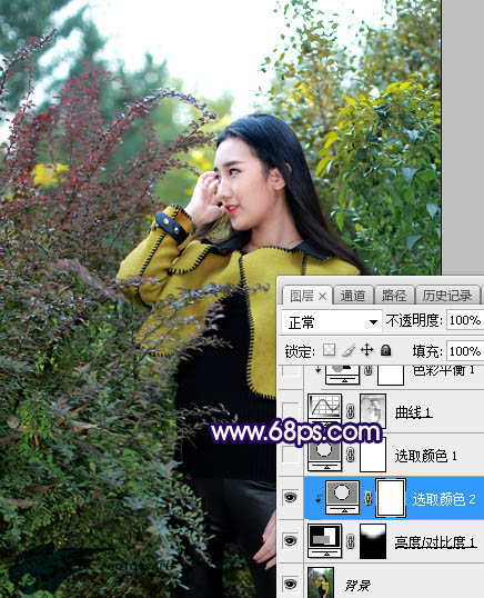 ps給外景美女人像添加夕陽(yáng)光效美景