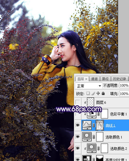 ps給外景美女人像添加夕陽(yáng)光效美景