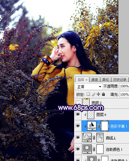 ps給外景美女人像添加夕陽(yáng)光效美景