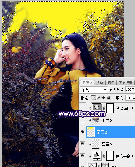 ps給外景美女人像添加夕陽(yáng)光效美景