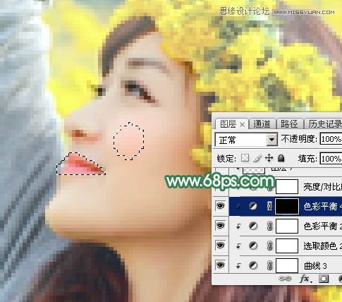 用PS給春季外景女孩添加柔和逆光效果