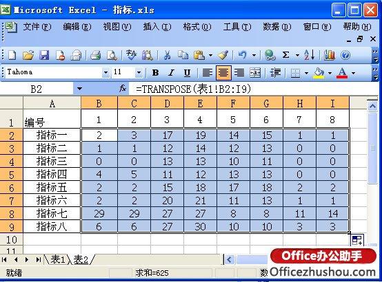使用TRANSPOSE函數(shù)實(shí)現(xiàn)EXCEL表橫向轉(zhuǎn)縱向引用的操作方法