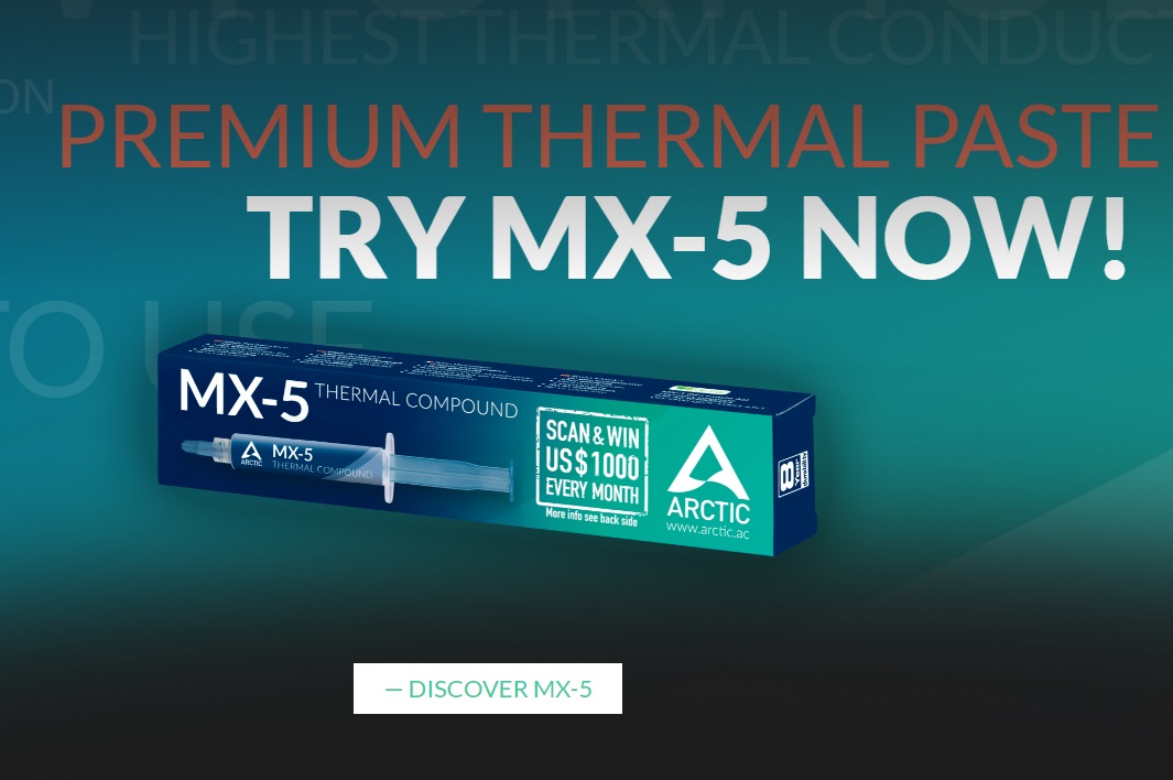 ARCTIC MX-5 導熱硅脂正式發(fā)布：粘度低易涂抹，5.89 美元起