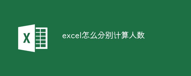 excel怎么分別計(jì)算人數(shù)
